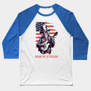 Rockin' Riff of Freedom Shirt | Unleash Your Inner Patriot this 4th of July Baseball T-Shirt